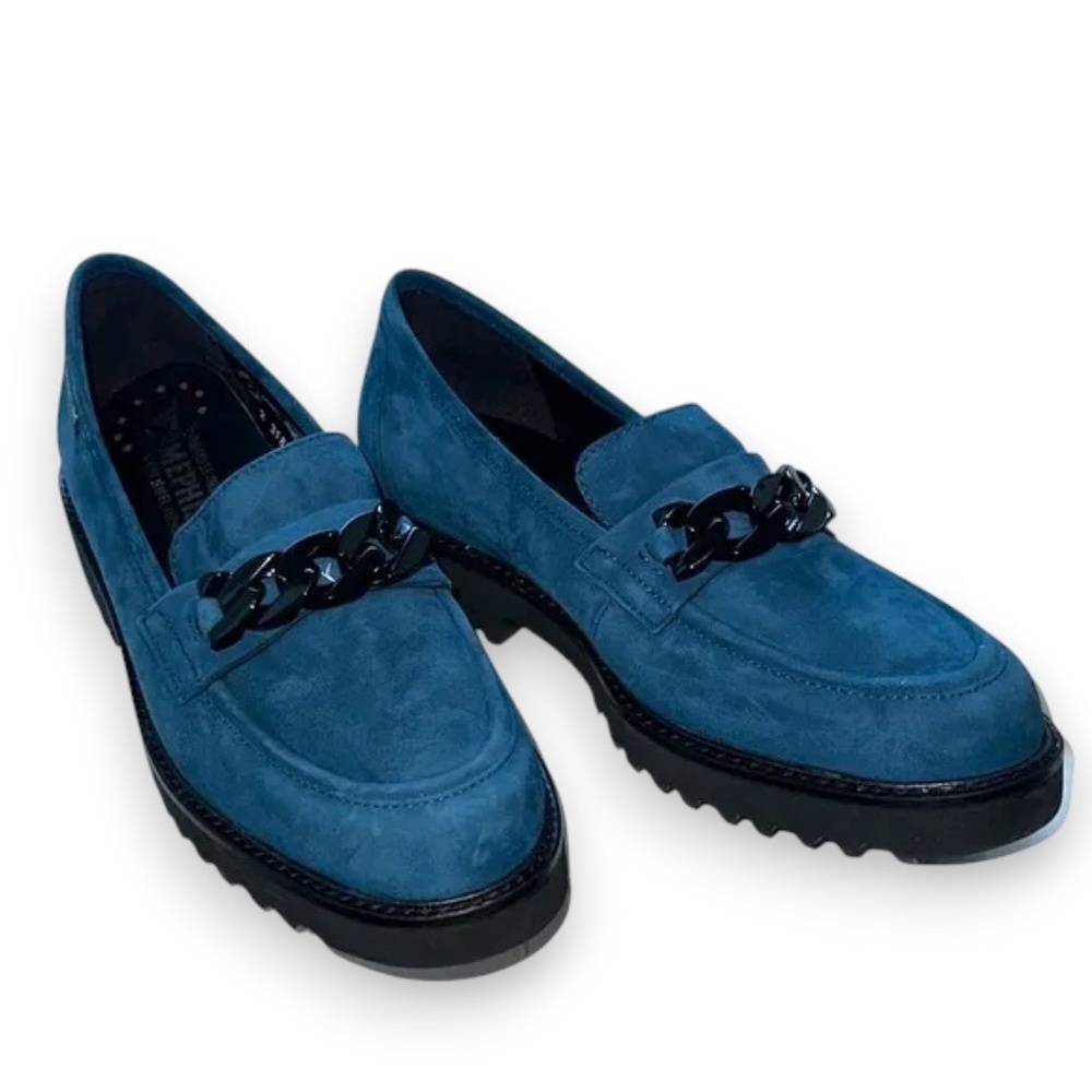 Mephisto Blue Suede Loafers | European Heritage Comfort Flats | Size 6.5